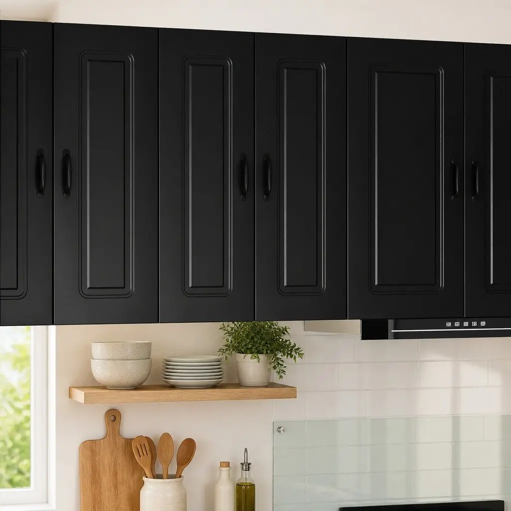Engineered Wood Kitchen Cabinet Storage Black 60x31x80cm