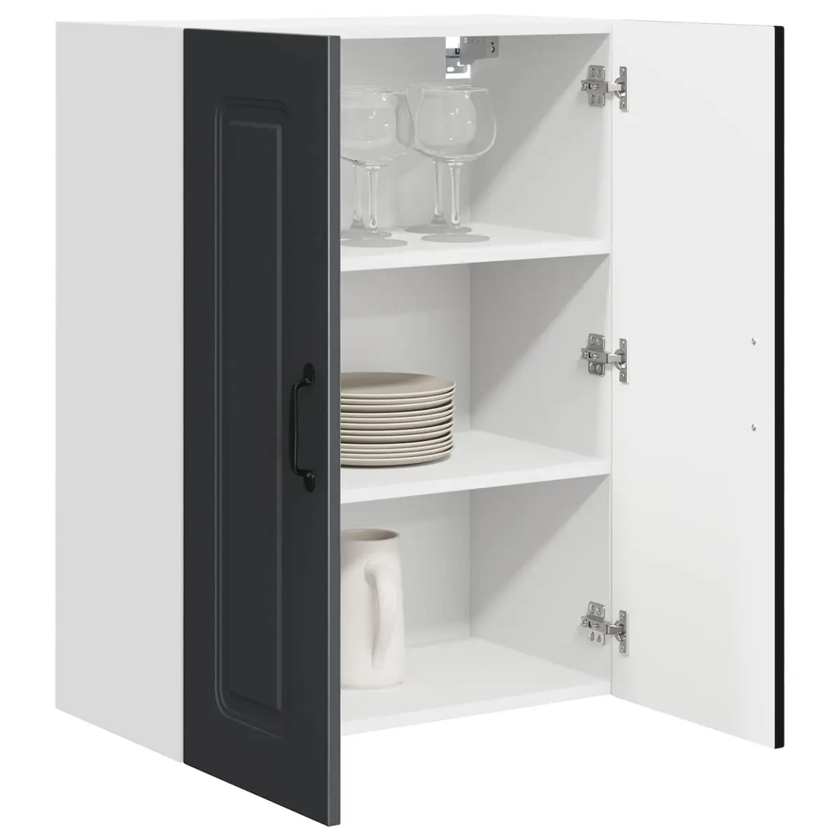 Engineered Wood Kitchen Cabinet Storage Black 60x31x80cm