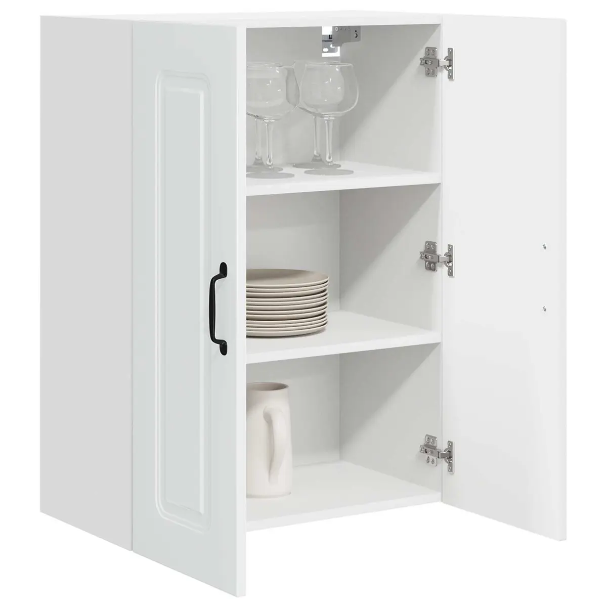 High Gloss White Engineered Wood Kitchen Cabinet