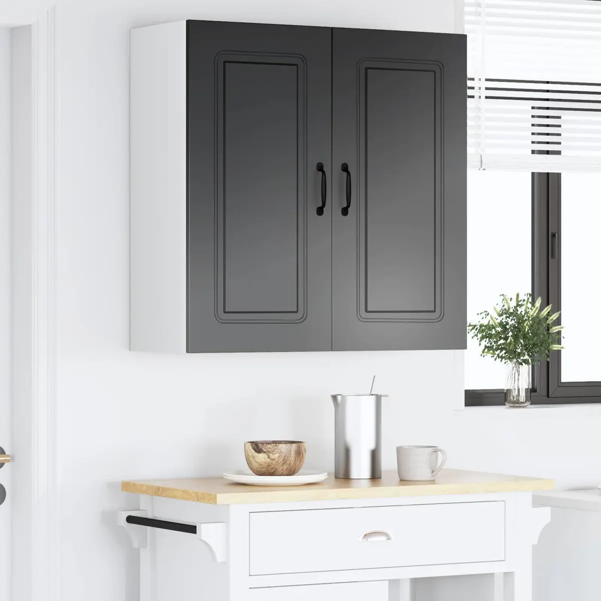 Kitchen Cabinet Black 80x31x80cm Engineered Wood Storage Unit