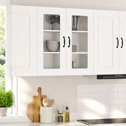 Elegant White Engineered Wood Kitchen Cabinet Organizer
