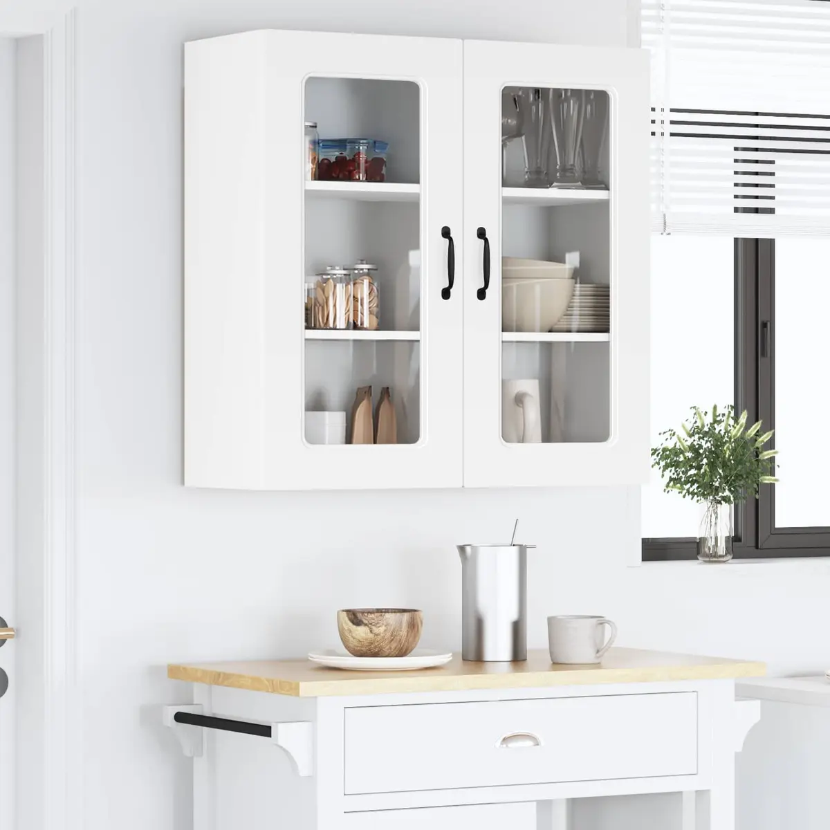 White Engineered Wood Kitchen Cabinet Organizer