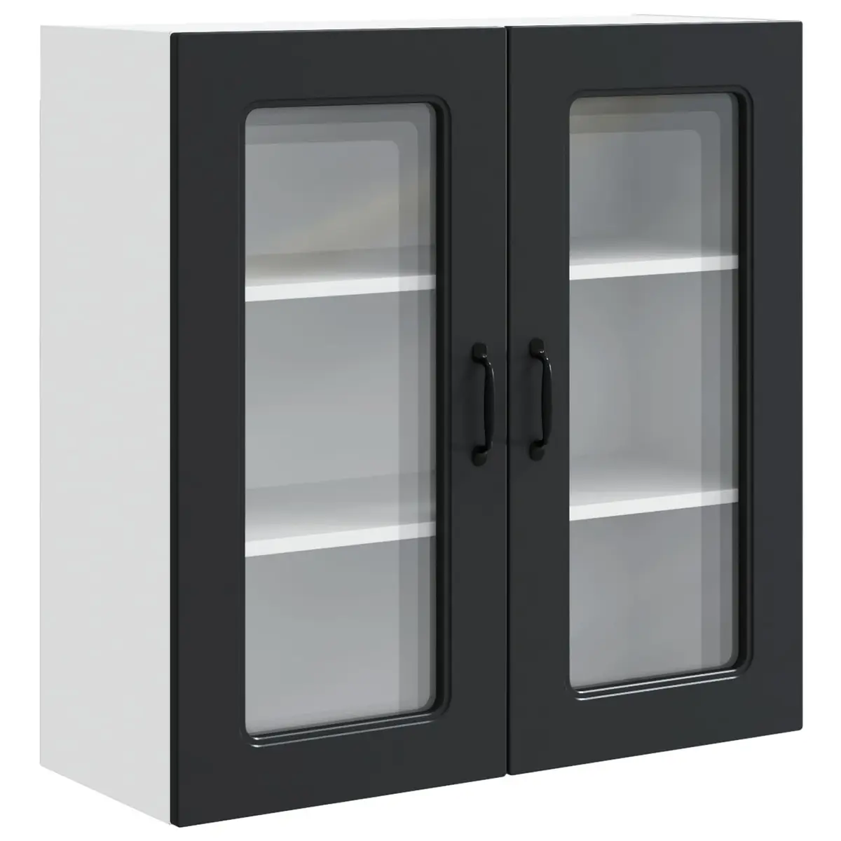 Dishwasher Panel Kitchen Cabinet Black Engineered Wood Storage 80x31x80cm