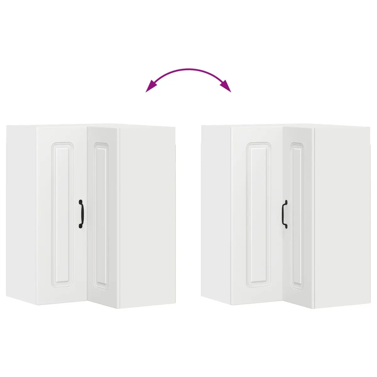 Kitchen Cabinet White Engineered Wood Storage Cupboard 57 x 57 x 80 cm