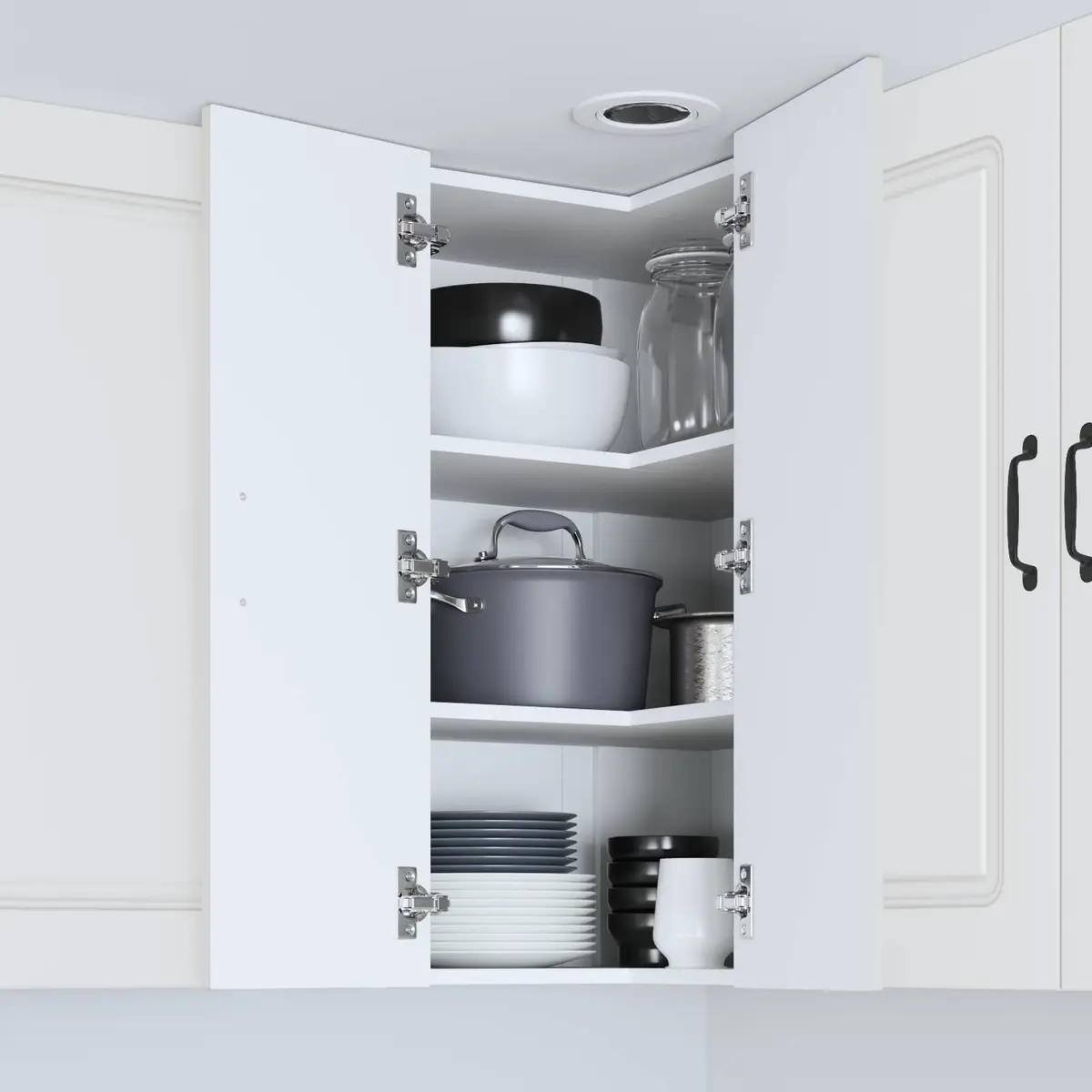 Kitchen Cabinet White Engineered Wood Storage Cupboard 57 x 57 x 80 cm