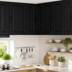Stylish Black Kitchen Cabinet for Modern Storage