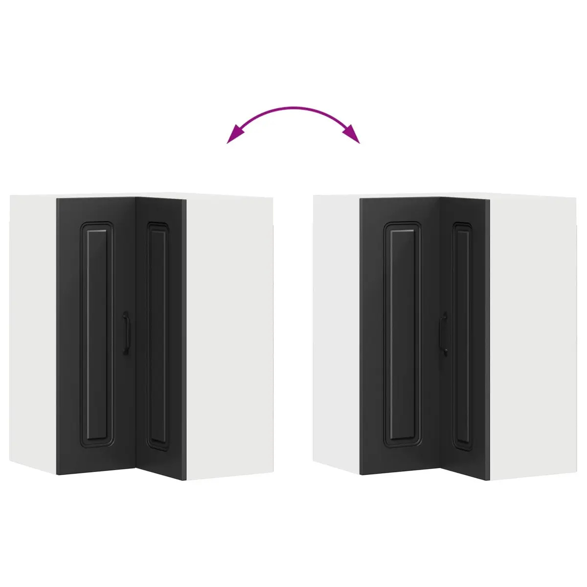 Dishwasher Panel Kitchen Cabinet Black Engineered Wood Storage Cupboard