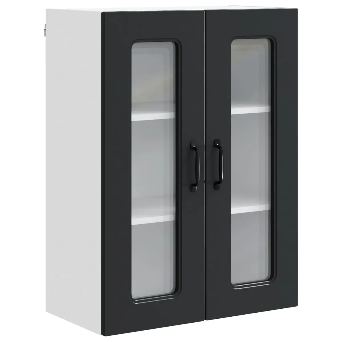 Black Engineered Wood Kitchen Cabinet for Storage