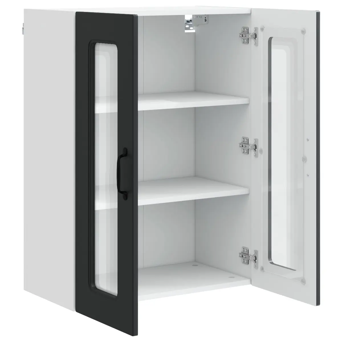 Black Engineered Wood Kitchen Cabinet for Storage