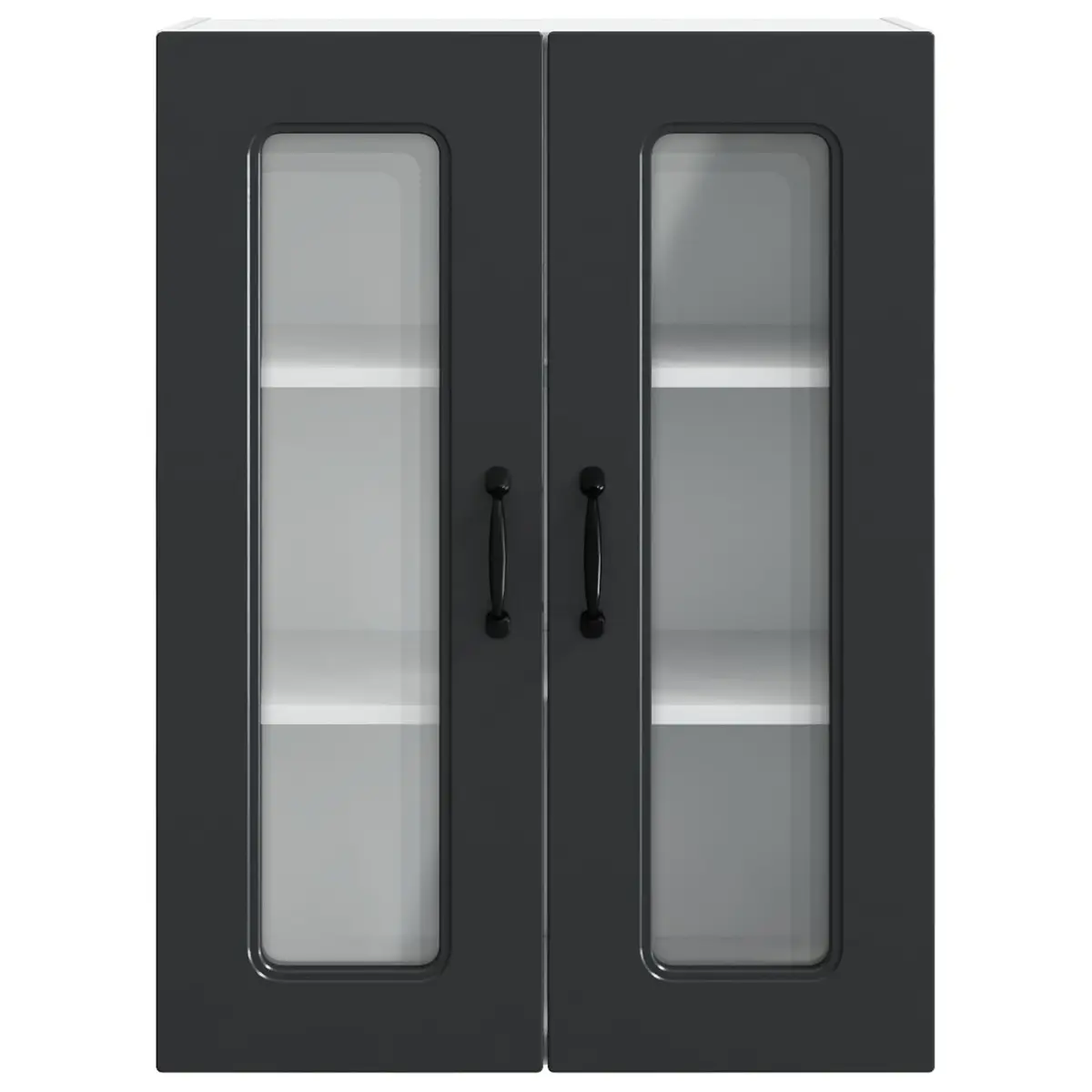 Black Engineered Wood Kitchen Cabinet for Storage