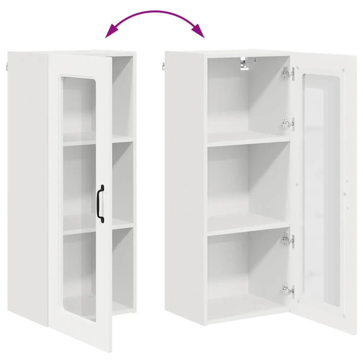 White Kitchen Dishwasher Panel Cabinet Engineered Wood Storage 40x31x100cm
