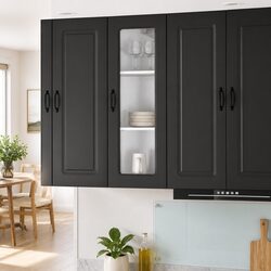 Black Engineered Wood Kitchen Cabinet for Dishwasher