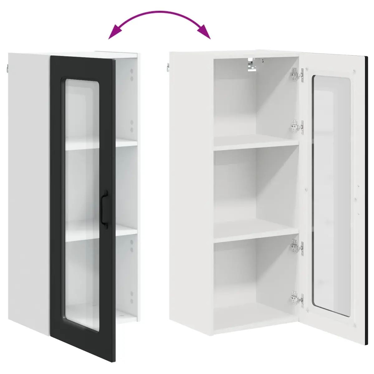 Black Engineered Wood Kitchen Cabinet for Dishwasher