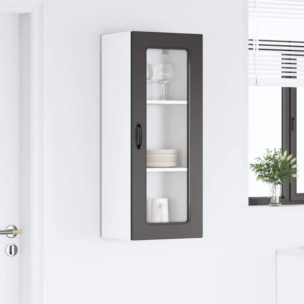 Black Engineered Wood Kitchen Cabinet for Dishwasher