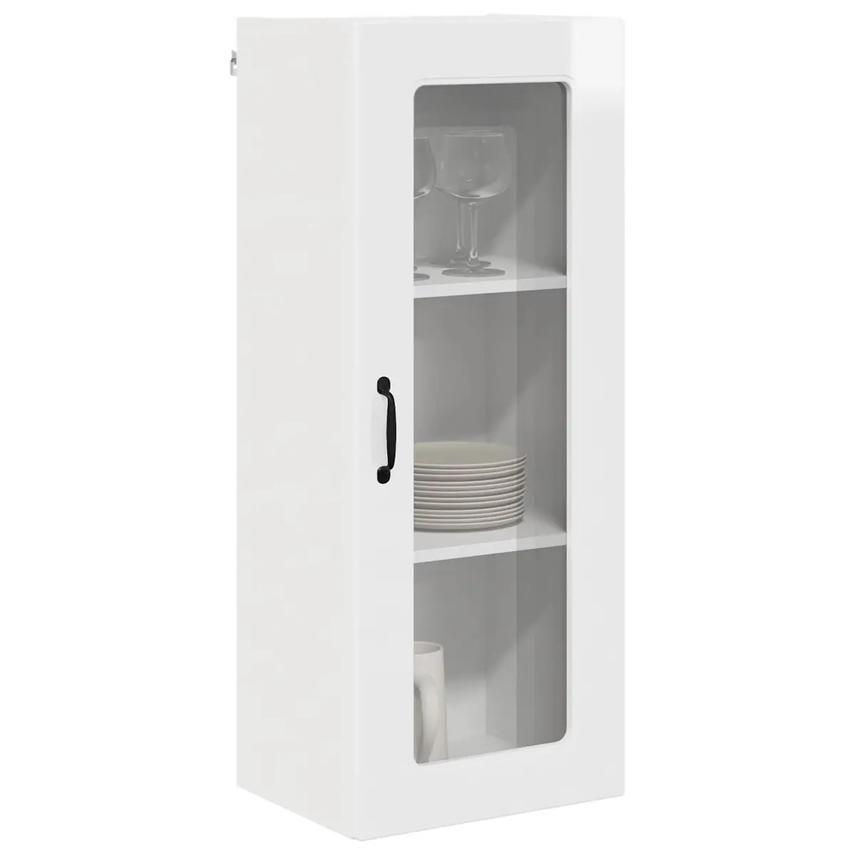 Kitchen Cabinet High Gloss White 40x31x100cm Engineered Wood