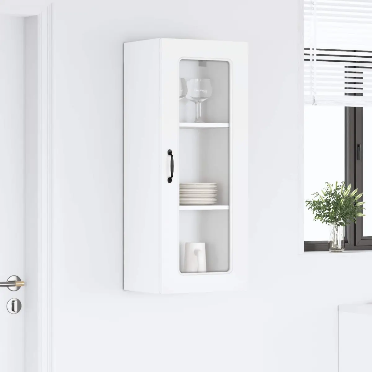 Kitchen Cabinet High Gloss White 40x31x100cm Engineered Wood