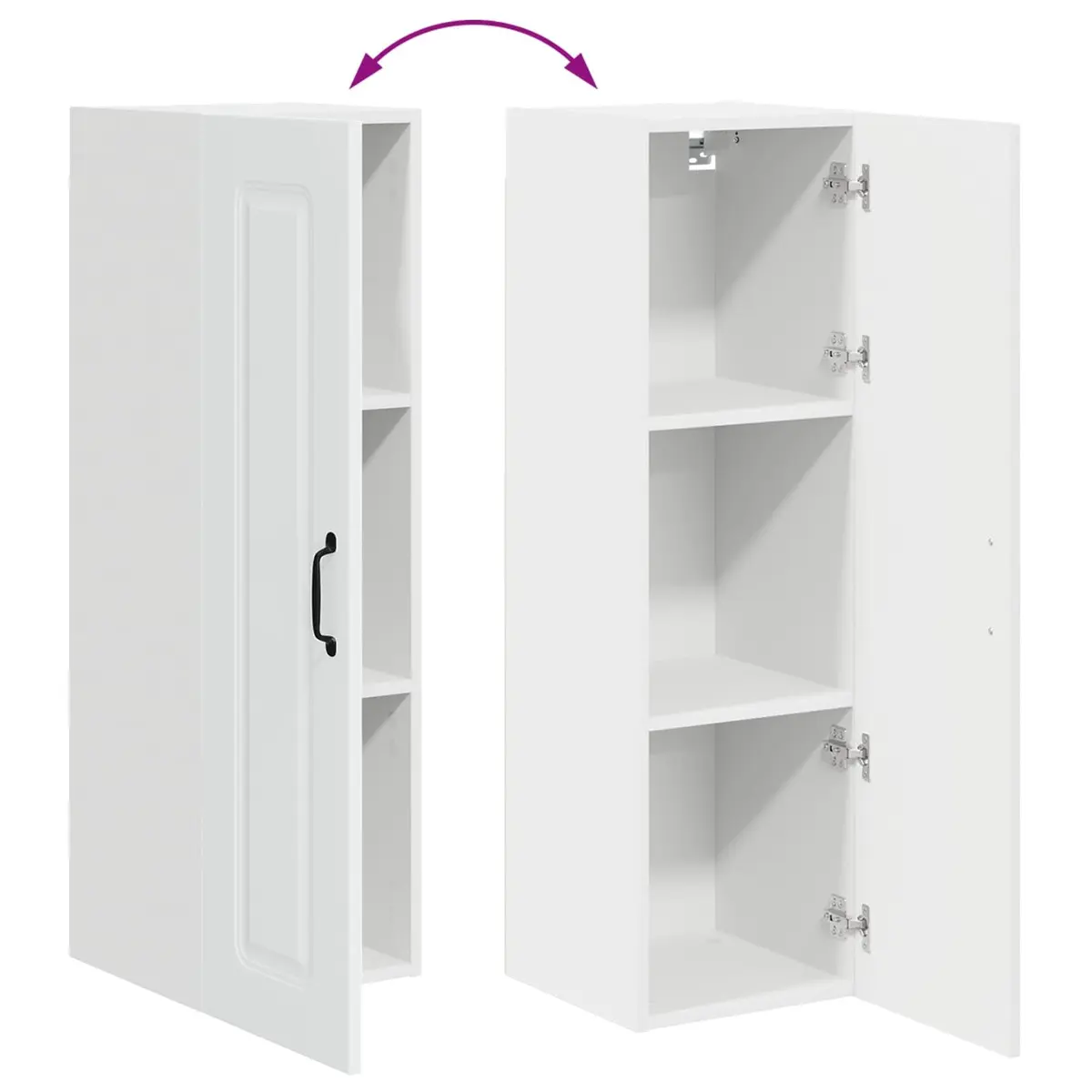 White Engineered Wood Dishwasher Panel Kitchen Cabinet