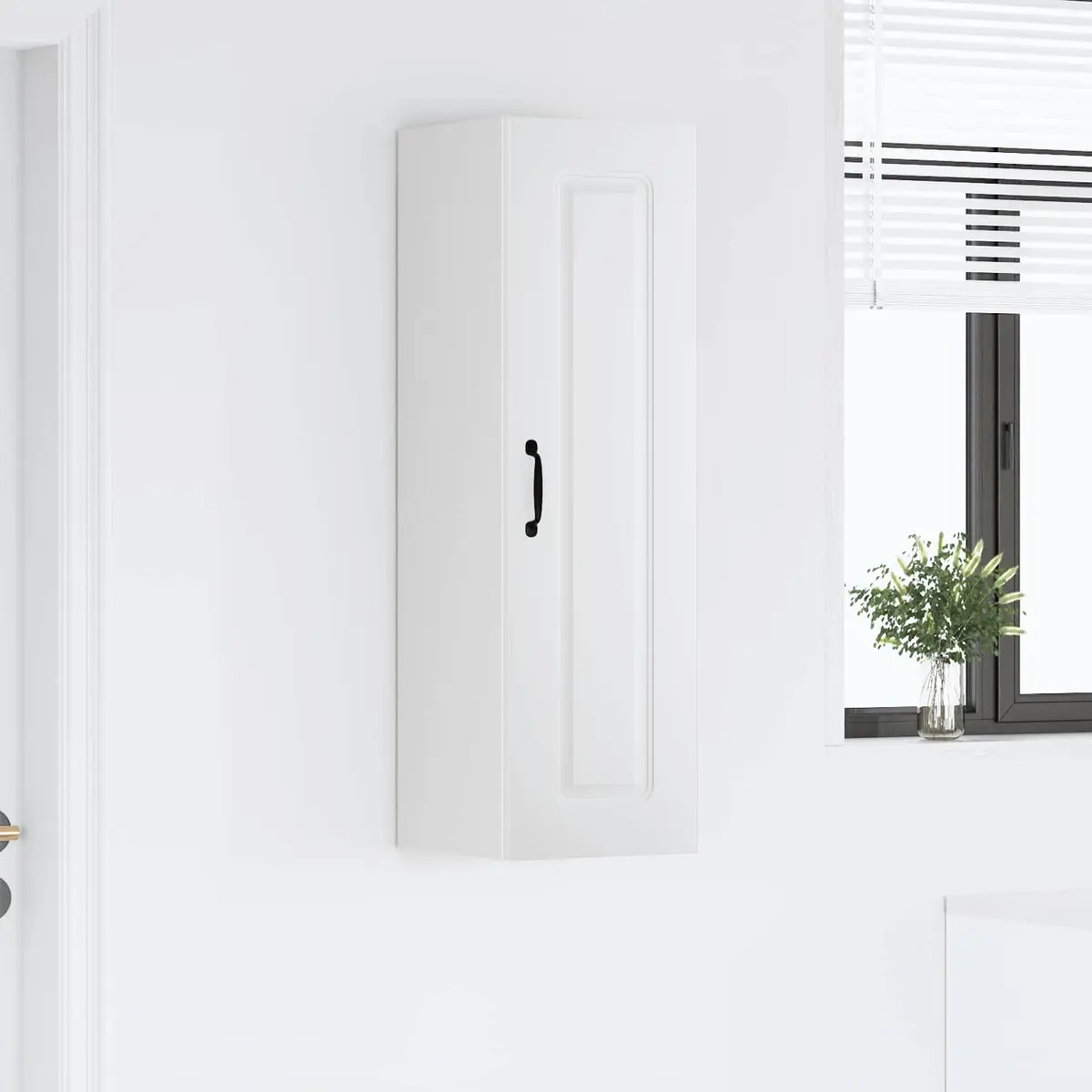 White Engineered Wood Dishwasher Panel Kitchen Cabinet