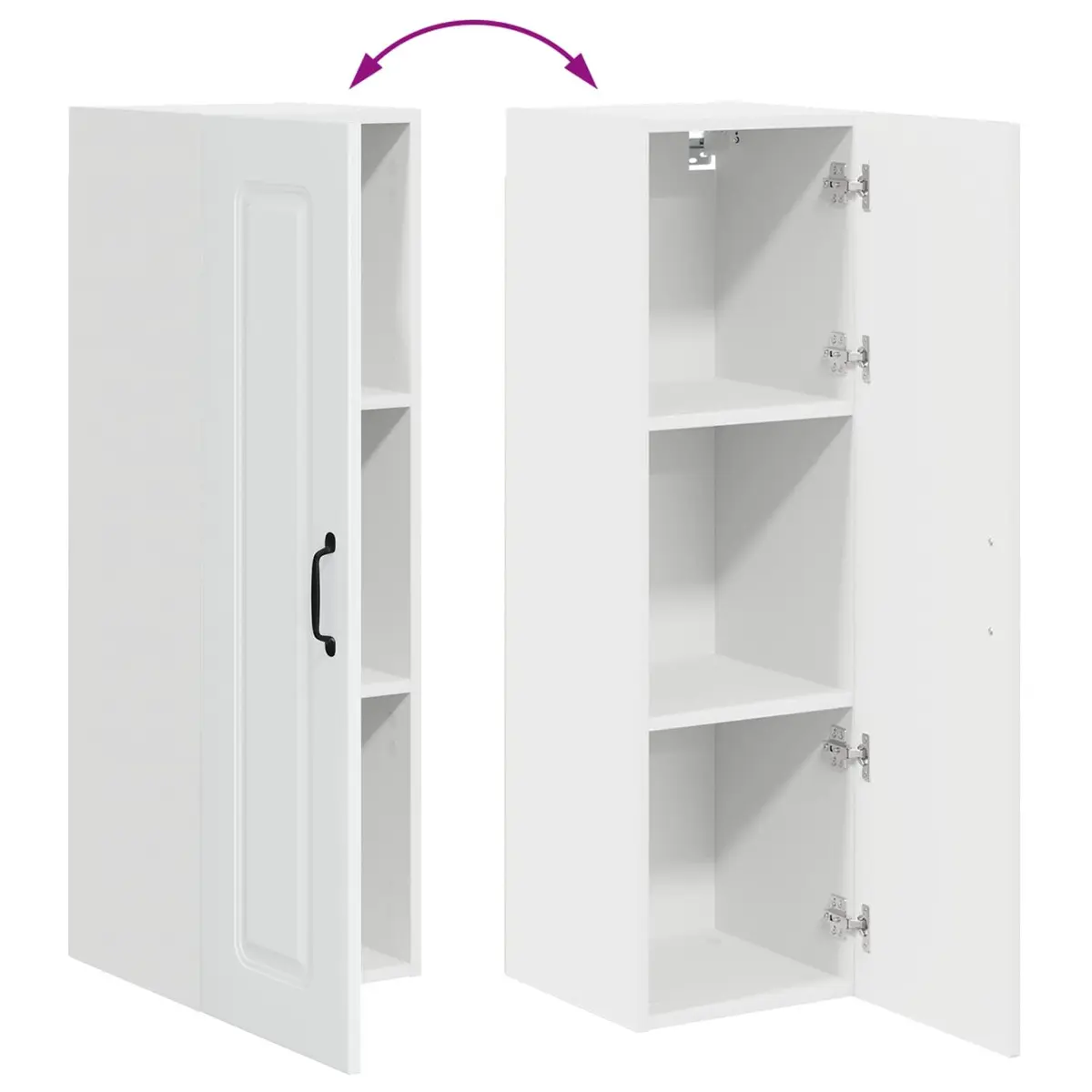 Dishwasher Panel Kitchen Cabinet High Gloss White Rectangular Engineered Wood