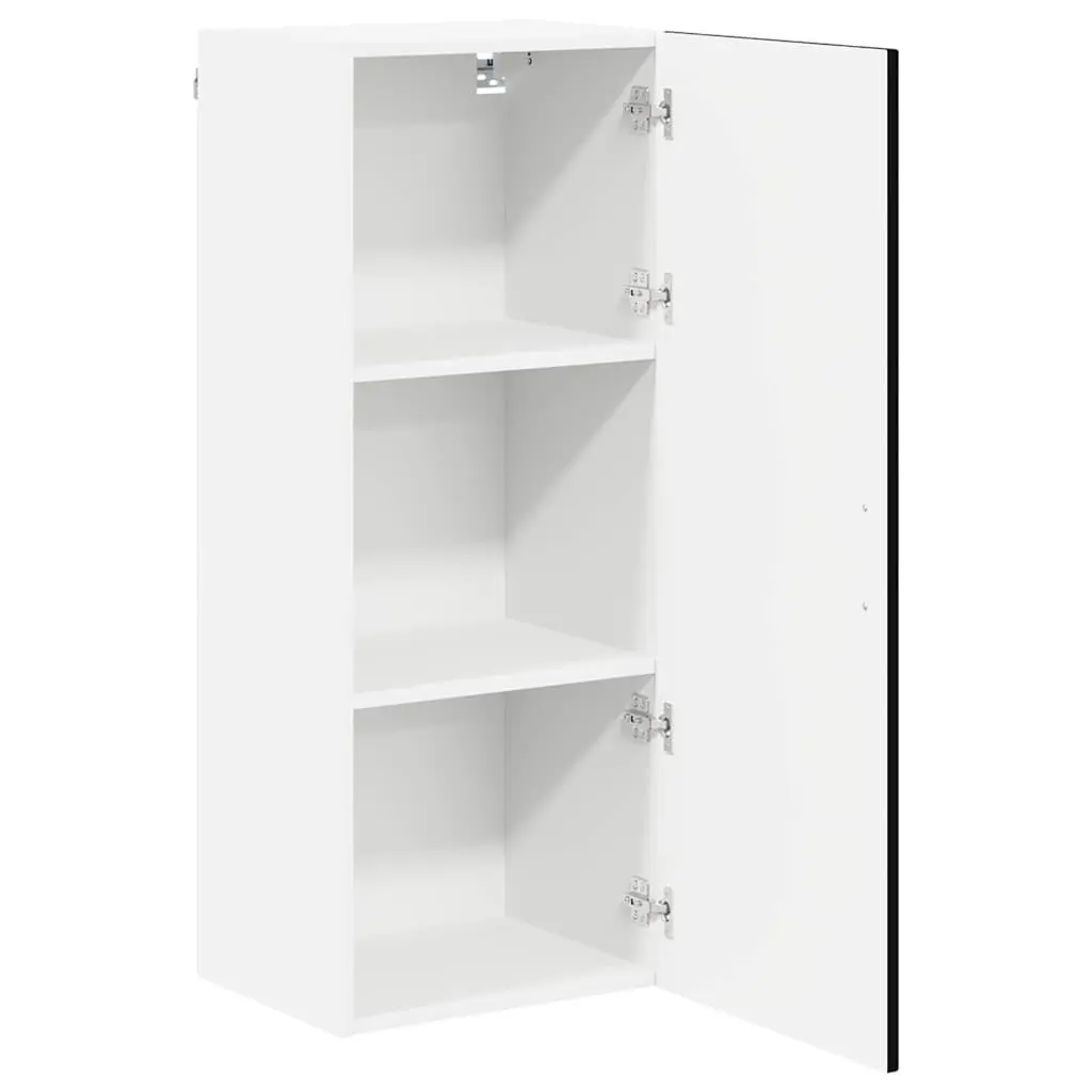 Black Engineered Wood Kitchen Storage Cabinet