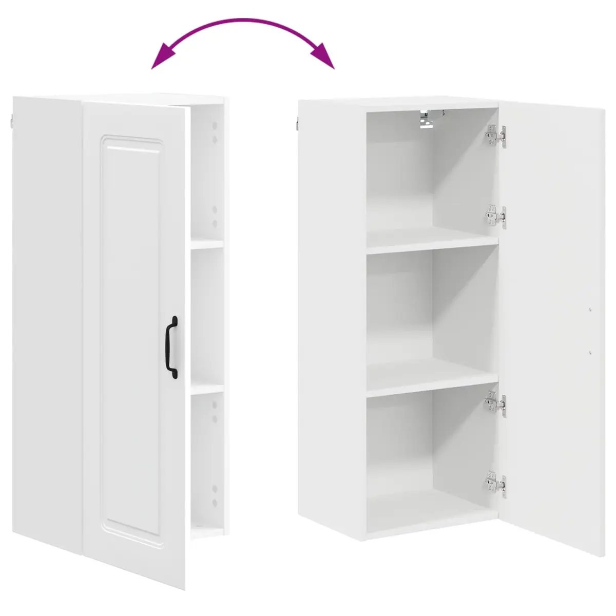 Dishwasher Panel Kitchen Cabinet High Gloss White Storage 40x31x100cm