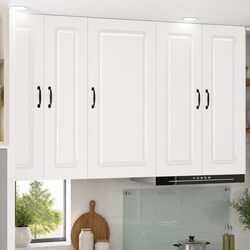 Elegant White Kitchen Dishwasher Panel Cabinet Storage