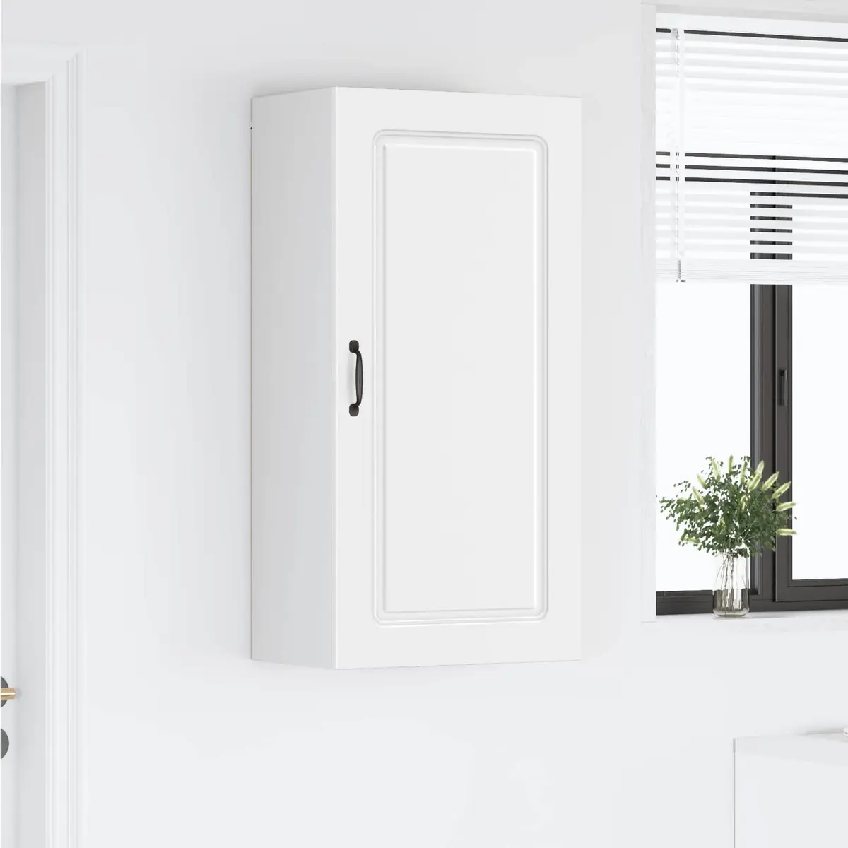 Dishwasher Panel White 50 x 31 x 100 cm Engineered Wood Kitchen Cabinet Door Kalmar Style