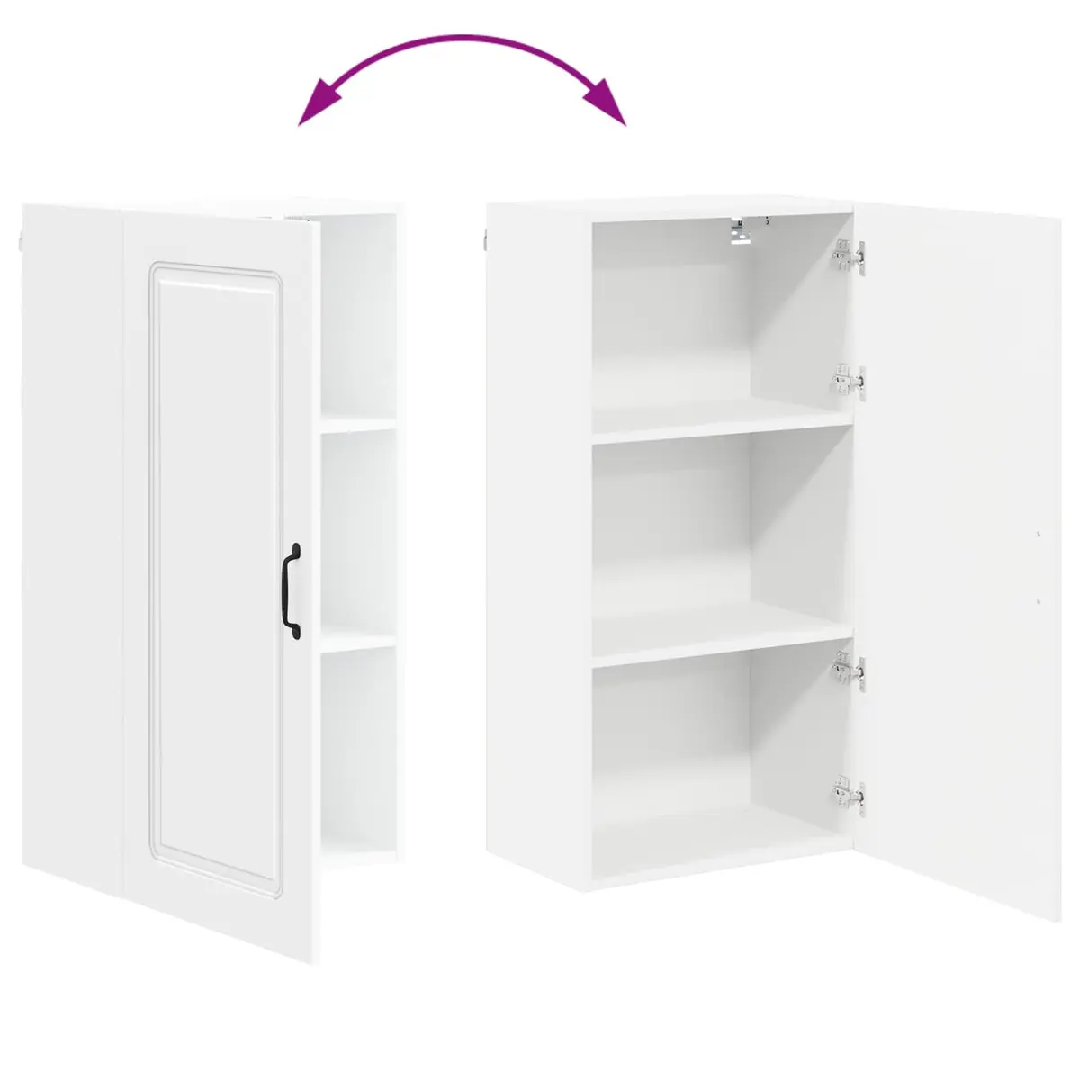 Dishwasher Panel White 50 x 31 x 100 cm Engineered Wood Kitchen Cabinet Door Kalmar Style