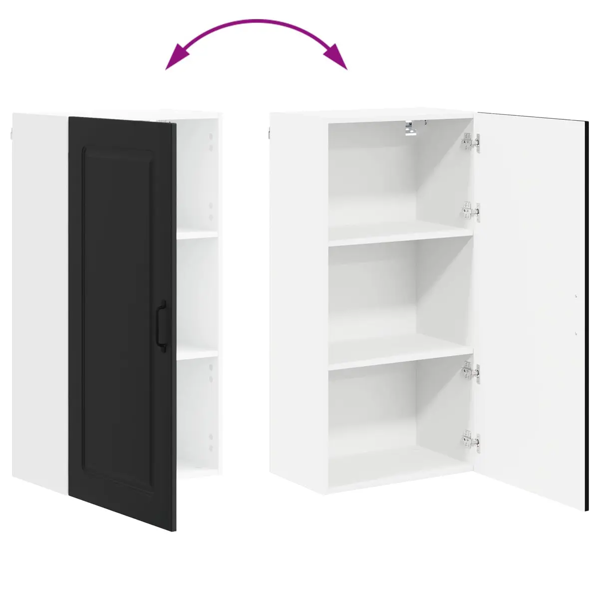 Black Kitchen Dishwasher Panel Cabinet