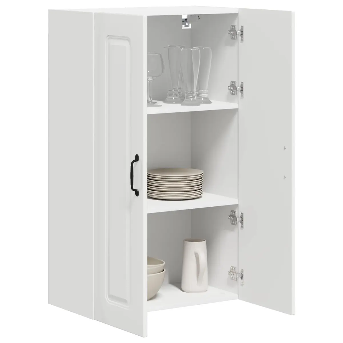 White Engineered Wood Kitchen Cabinet for Storage 60x31x100cm