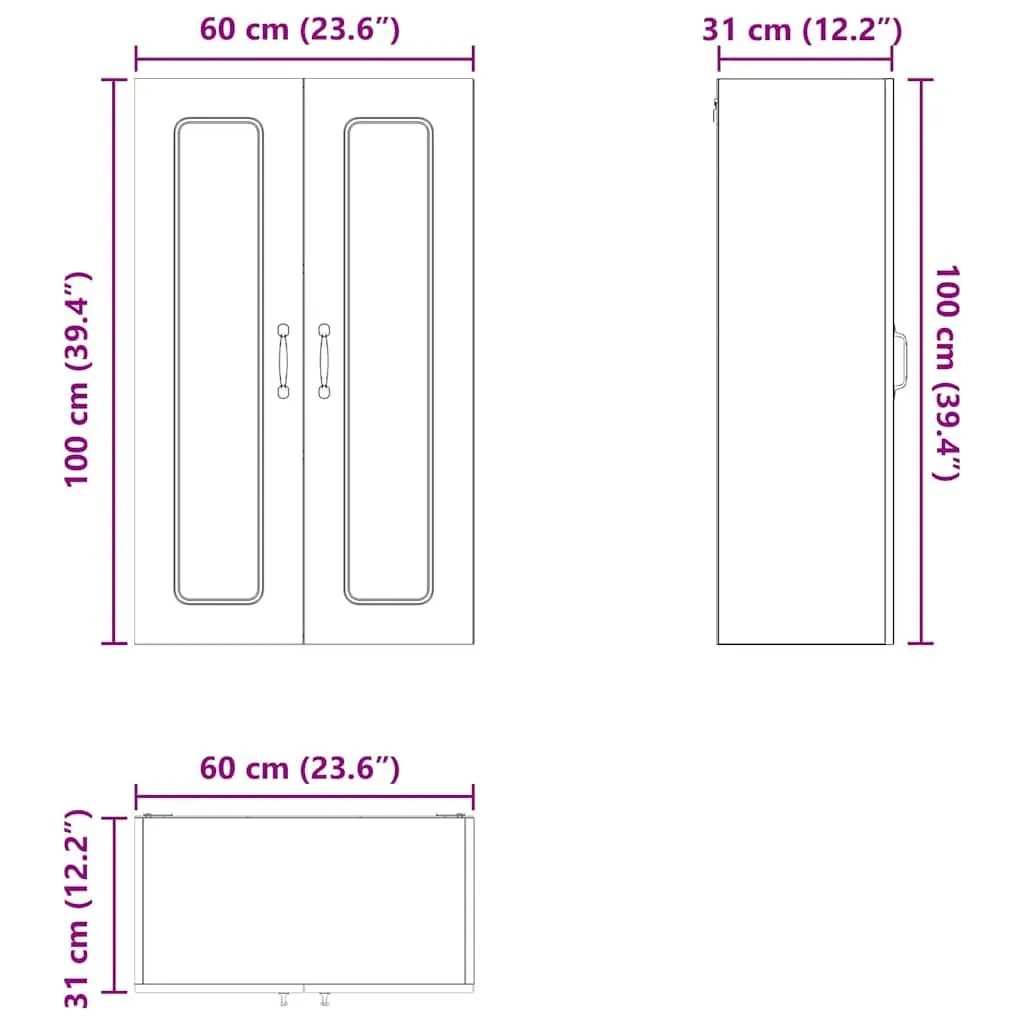Black Engineered Wood Kitchen Cabinet
