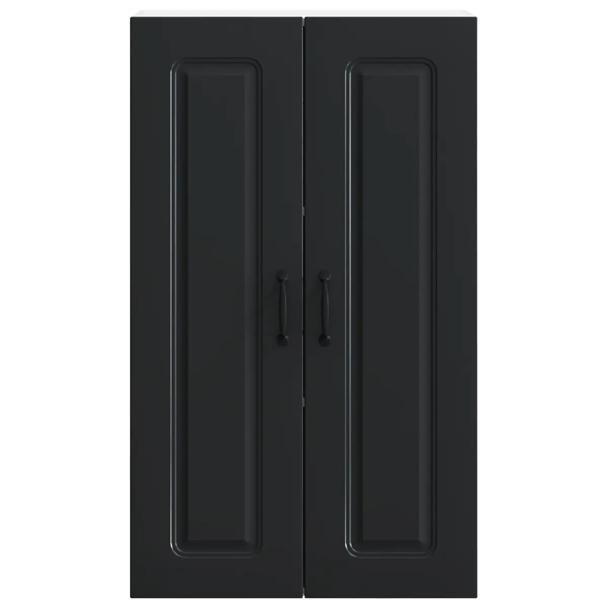Black Engineered Wood Kitchen Cabinet