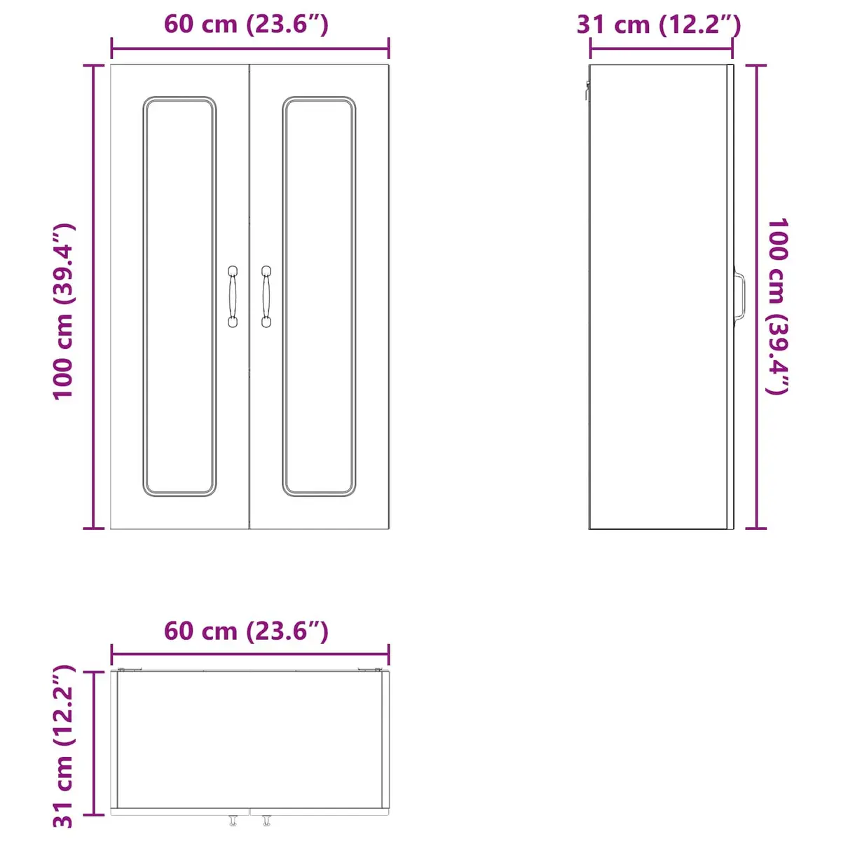 Dishwasher Panel Kitchen Cabinet High Gloss White Storage Engineered Wood