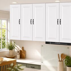 White Engineered Wood Kitchen Cabinet for Modern Spaces