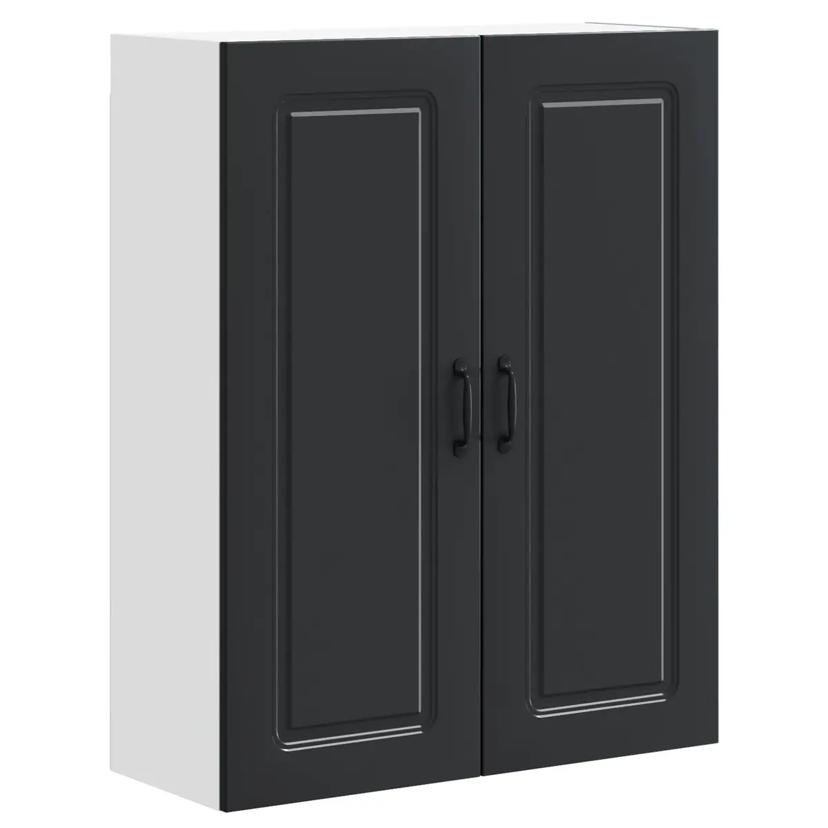 Black Engineered Wood Kitchen Cabinet