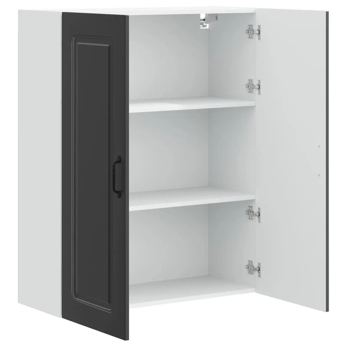 Black Engineered Wood Kitchen Cabinet