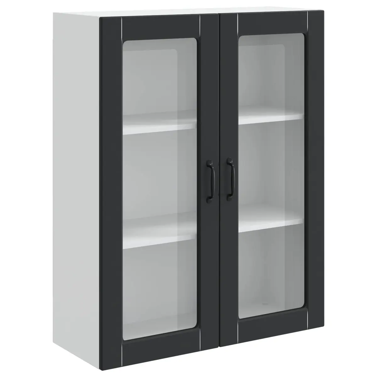 Black Engineered Wood Kitchen Cabinet with Dishwasher Panel