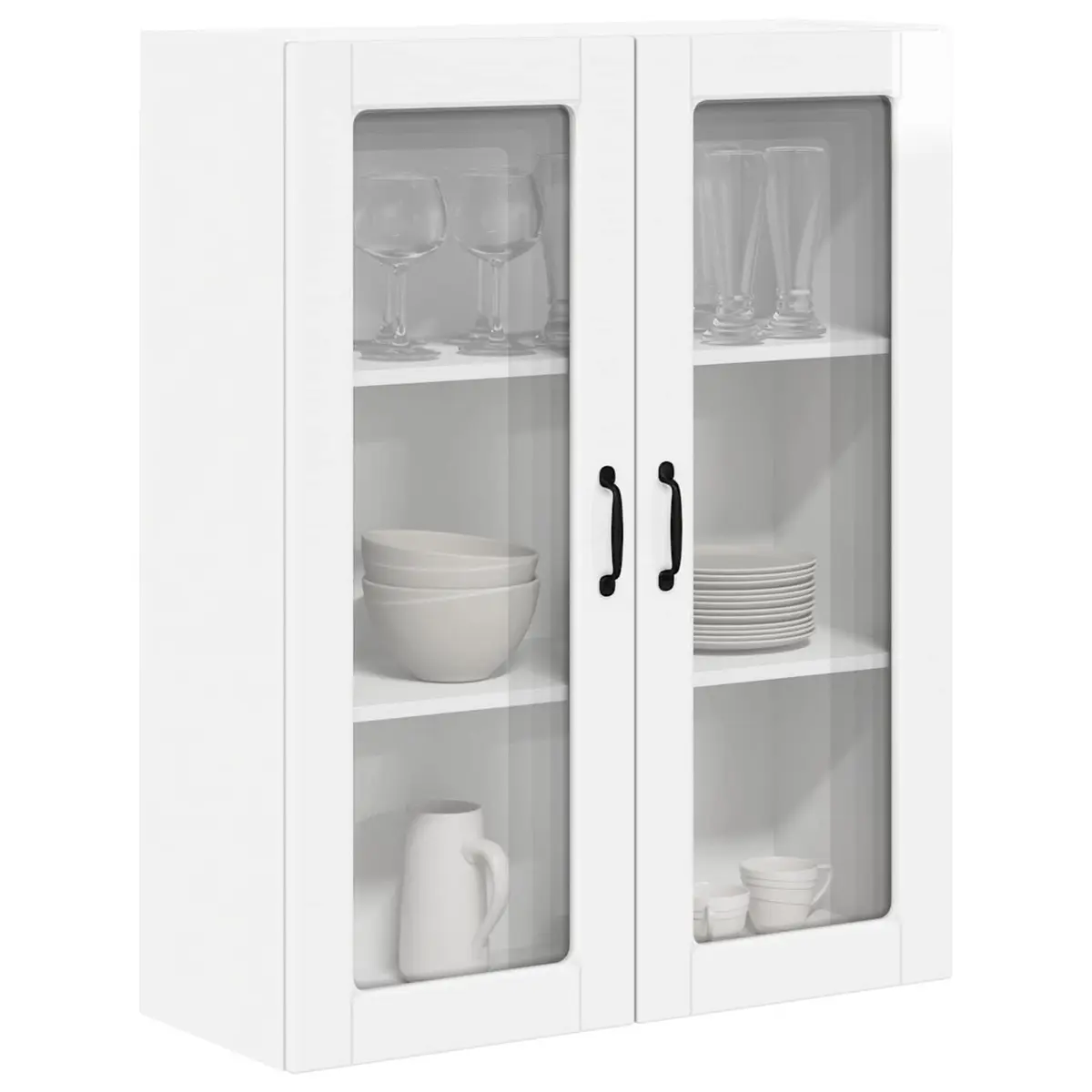 High Gloss White Kitchen Cabinet with Storage