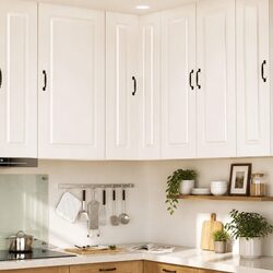 White Engineered Wood Kitchen Cabinet for Storage