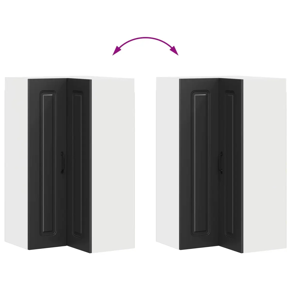 Black Engineered Wood Dishwasher Panel Cabinet