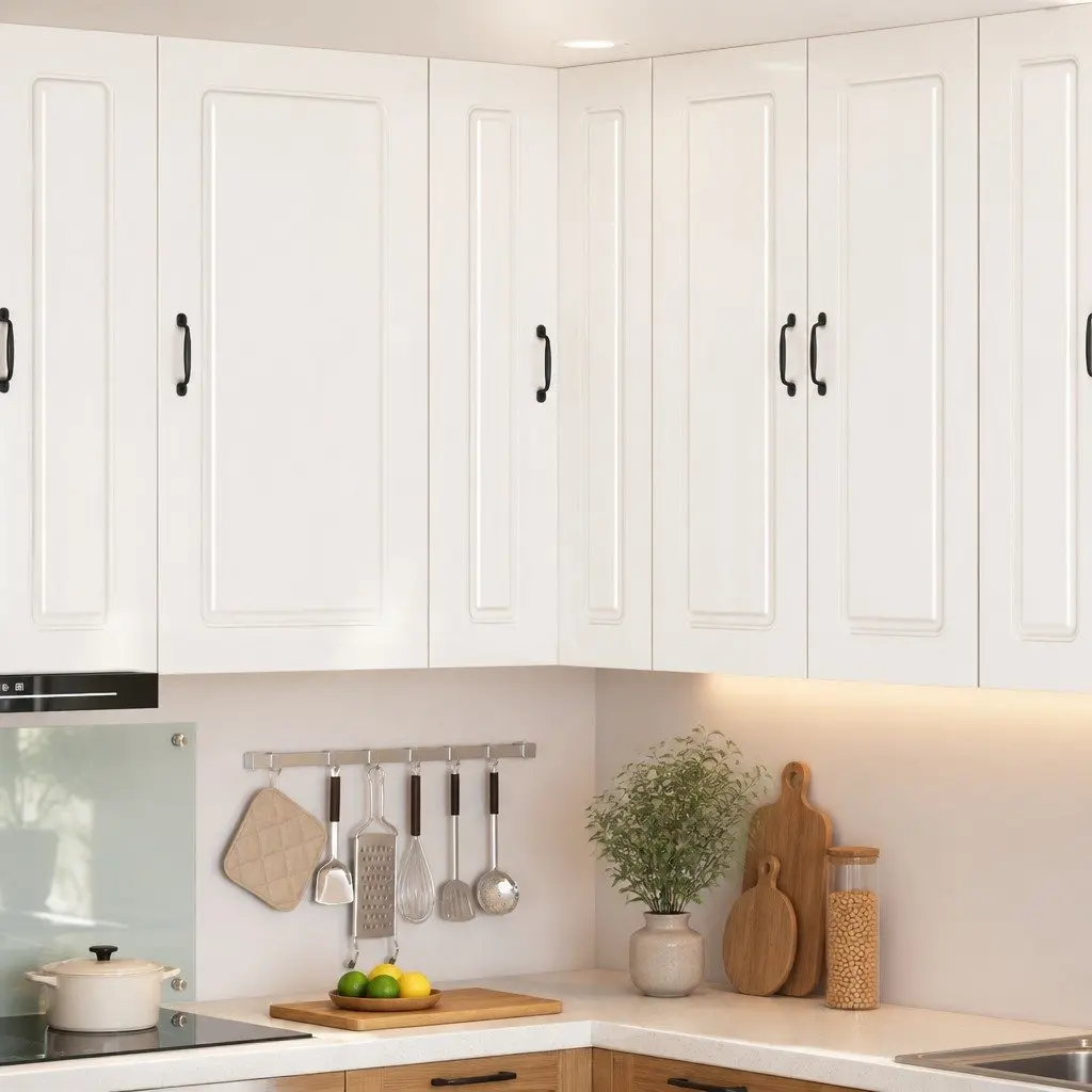 Kitchen Cabinet High Gloss White 57x57x100cm Engineered Wood Storage Furniture