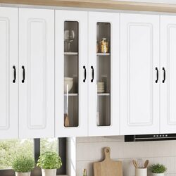 White Engineered Wood Kitchen Cabinet for Storage