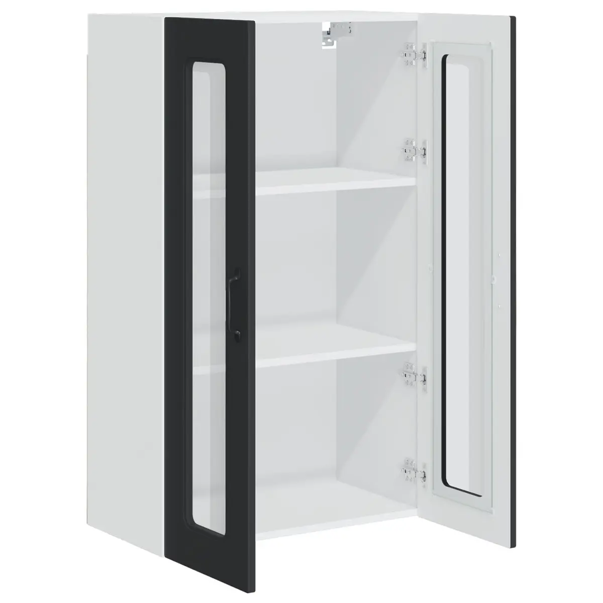 Black Engineered Wood Kitchen Cabinet for Organized Storage