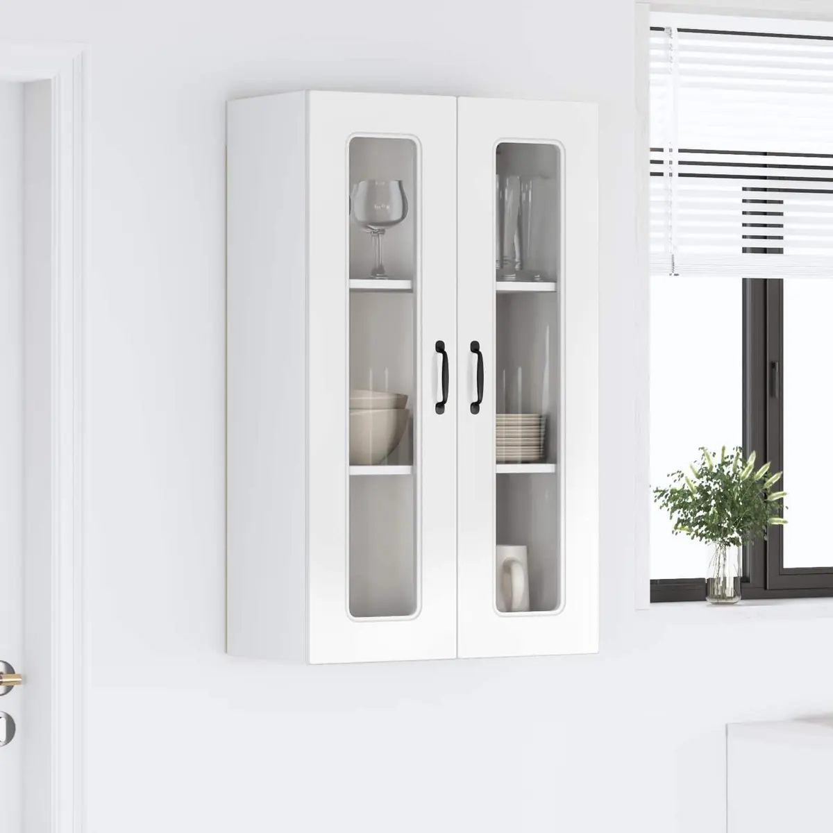 Kitchen Cabinet Dishwasher Panel High Gloss White Storage Cupboard 60x31x100cm