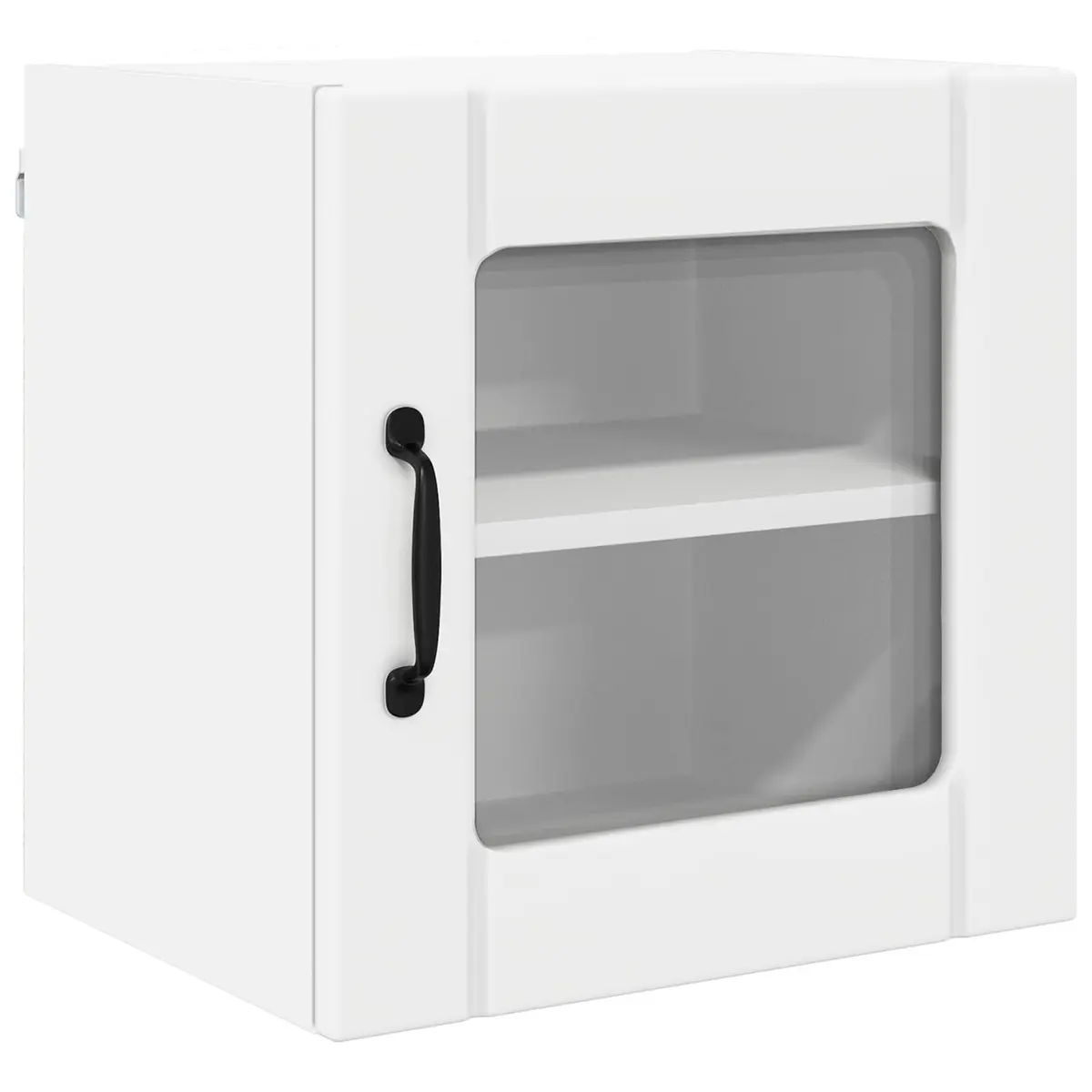 Wall Glass Cabinet White 40x31x40cm Engineered Wood Modern