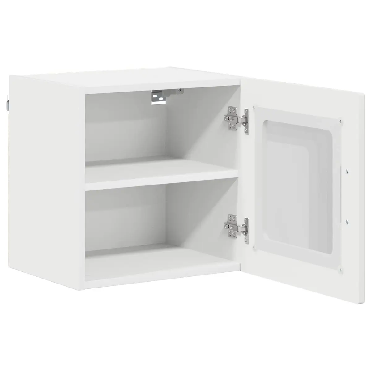 Wall Glass Cabinet White 40x31x40cm Engineered Wood Modern