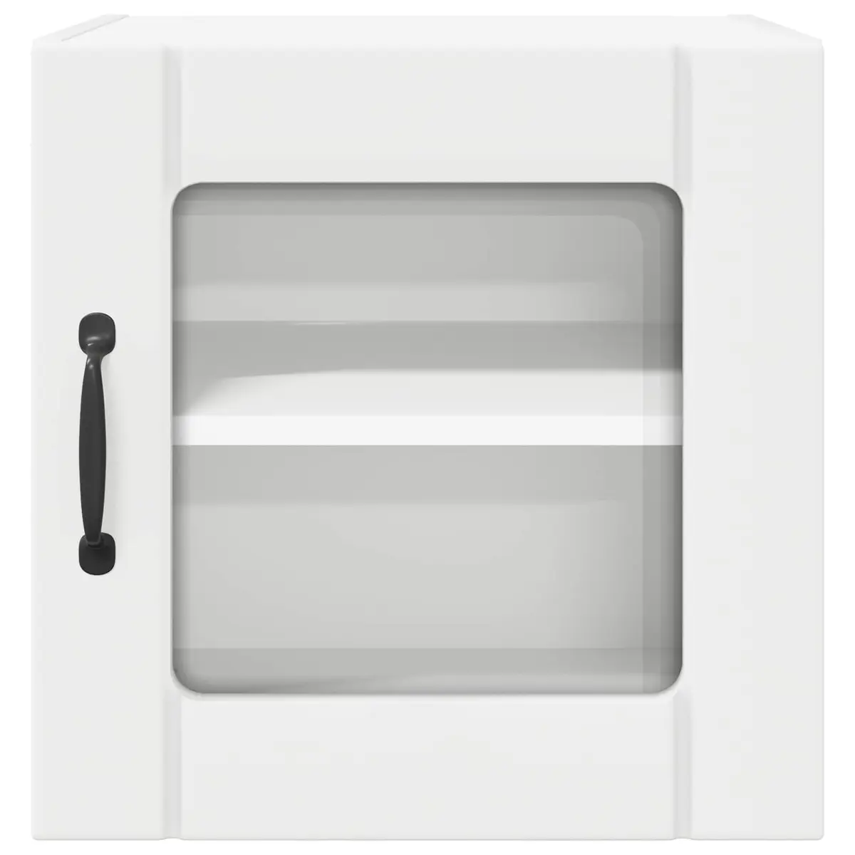 Wall Glass Cabinet White 40x31x40cm Engineered Wood Modern
