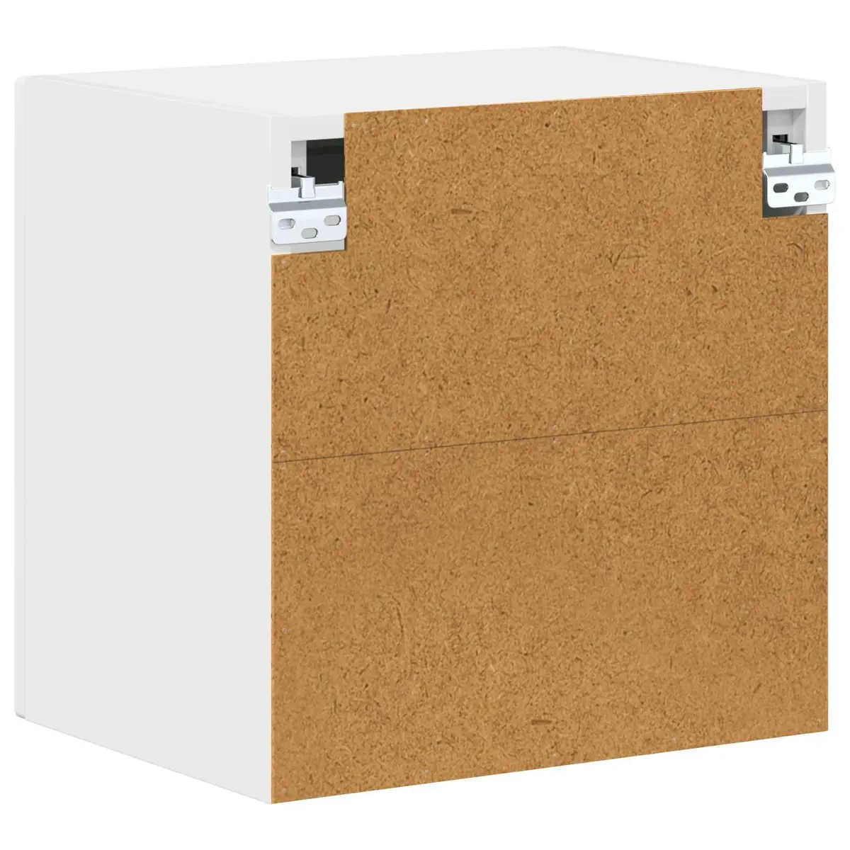 Wall Glass Cabinet White 40x31x40cm Engineered Wood Modern