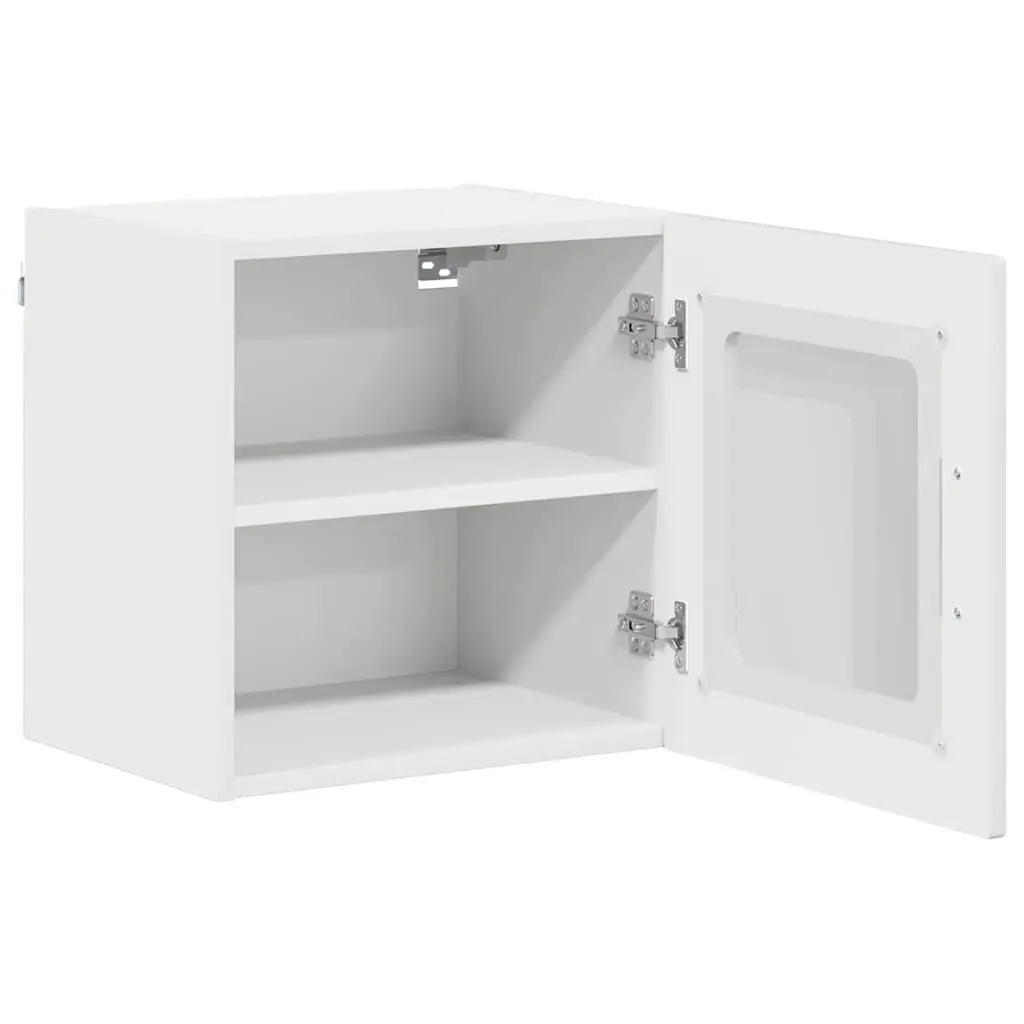 Wall Glass Cabinet High Gloss White 40x31x40cm Engineered Wood