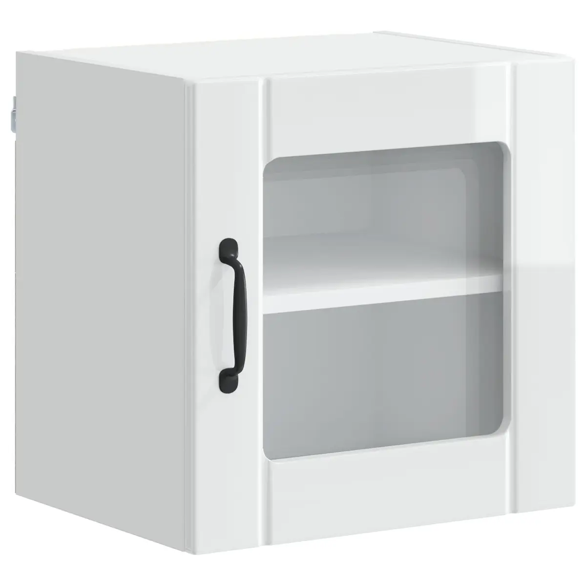 High Gloss White Wall Glass Cabinet for Kitchen Storage